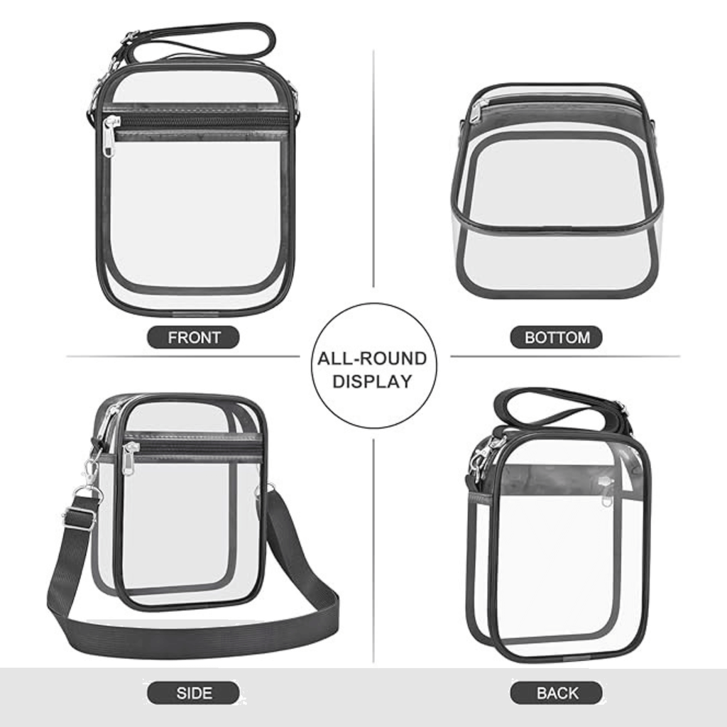 Clear Stadium Crossbody Bag – 2026 Event Compliant |EventGo Kits™