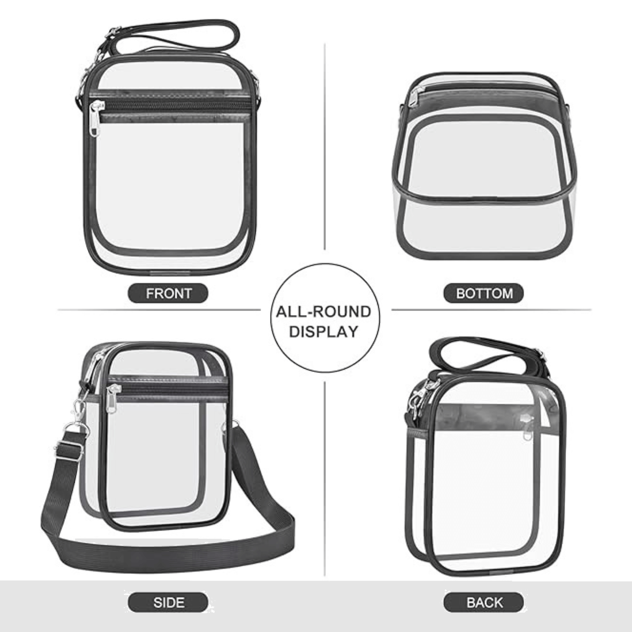 Clear Stadium Crossbody Bag – 2026 Event Compliant |EventGo Kits™