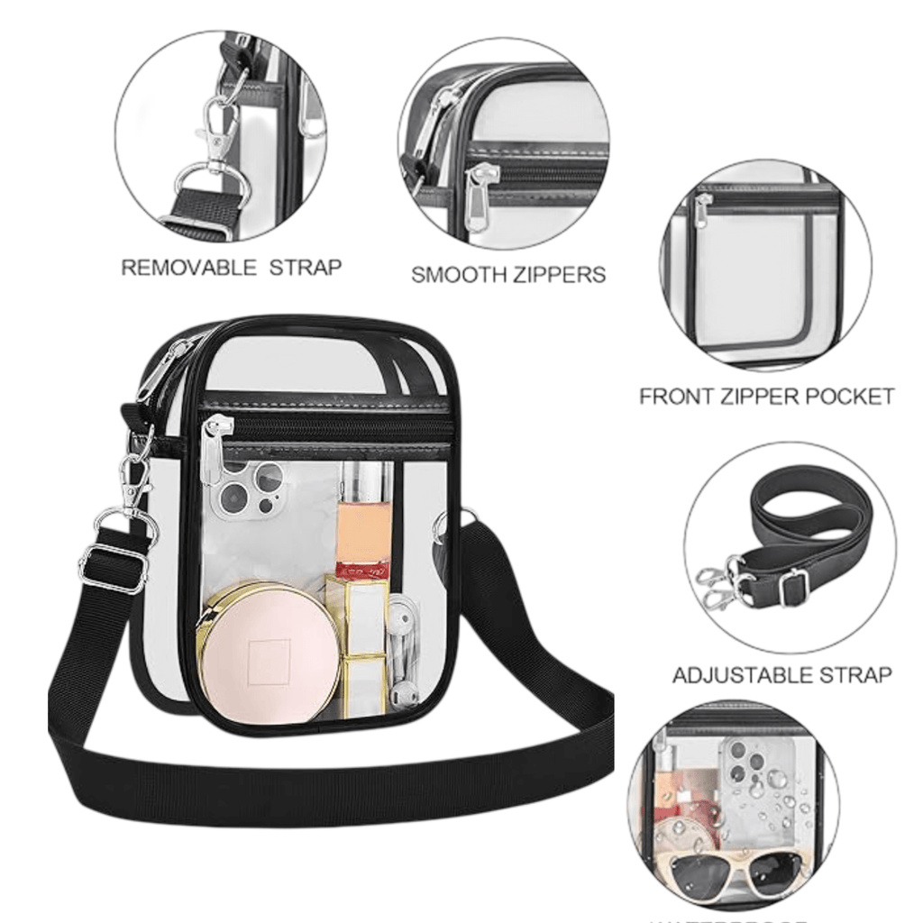 Clear Stadium Crossbody Bag – 2026 Event Compliant |EventGo Kits™
