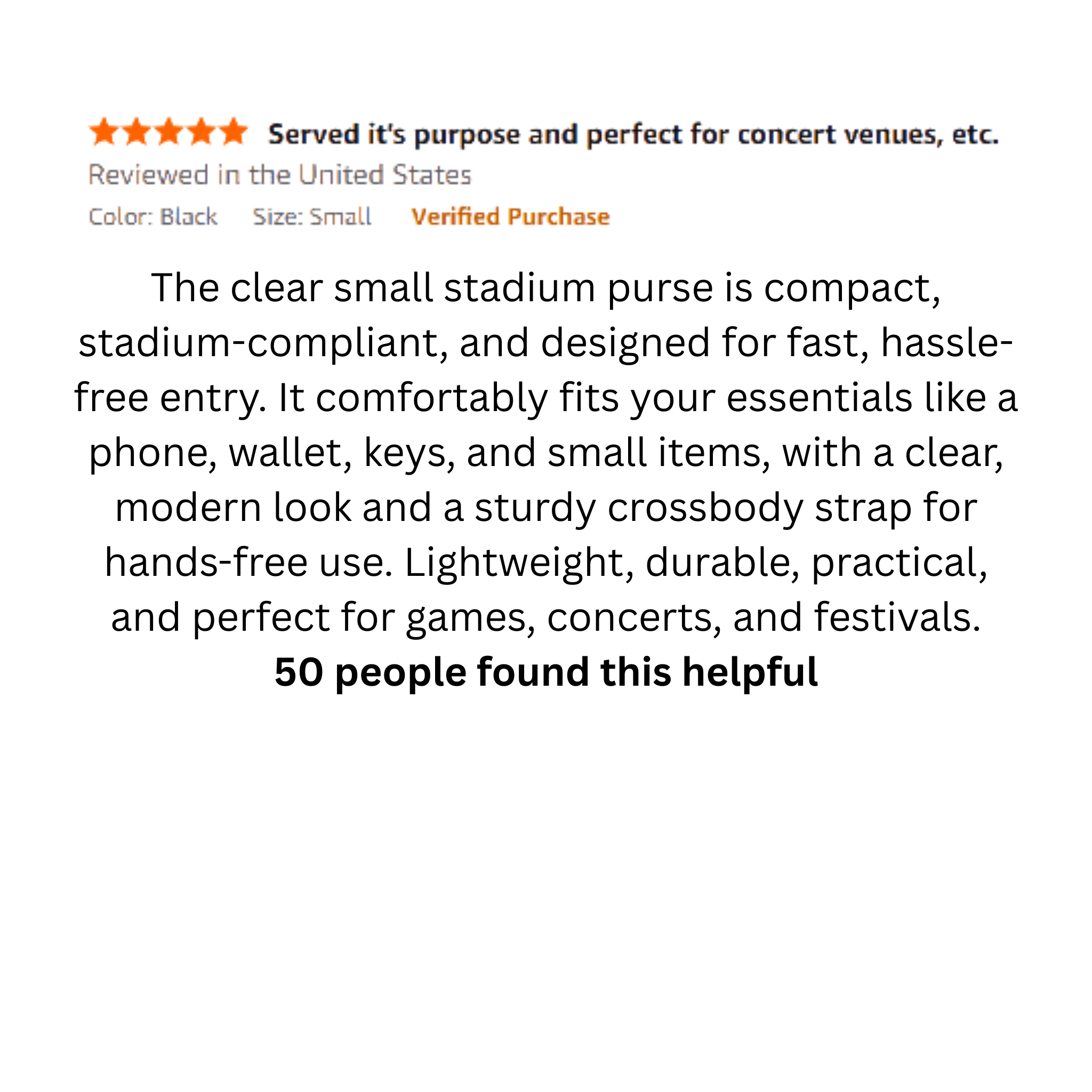 Clear Stadium Crossbody Bag – 2026 Event Compliant |EventGo Kits™